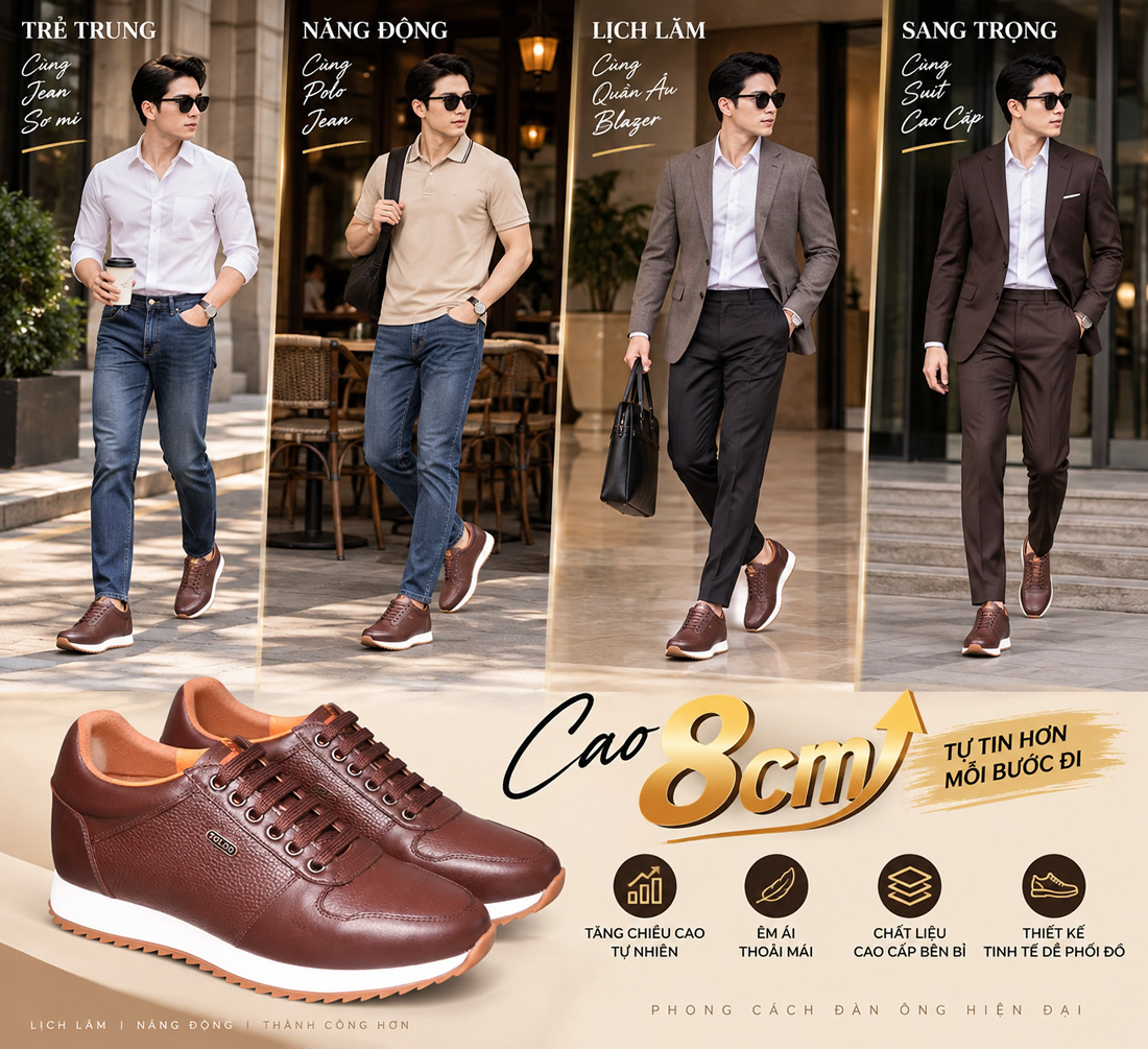 Giày cao cho nam 8cm S1074 2